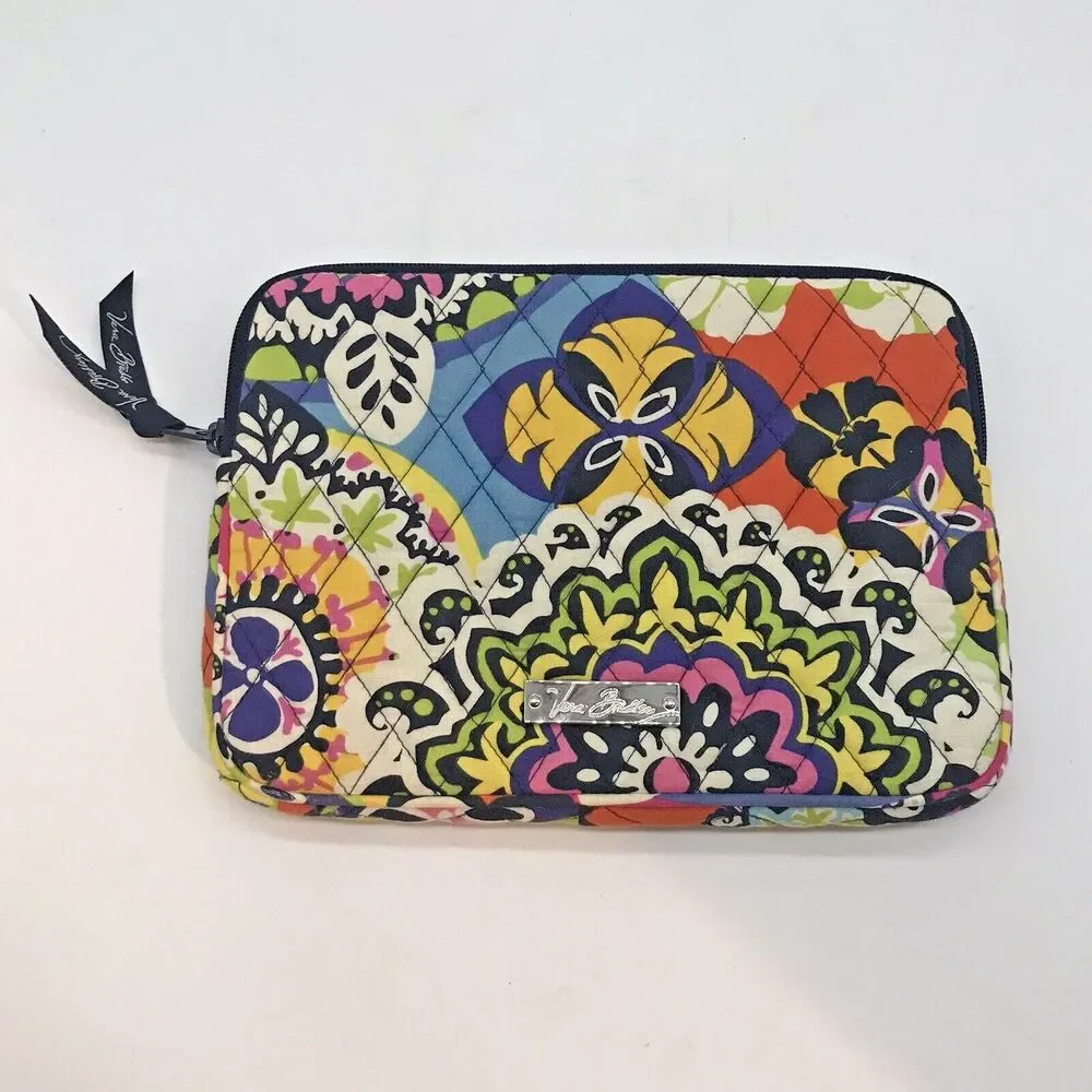 Vera Bradley Rio Quilted Tablet Sleeve 9 x 6.5 inches I Pad Ereader Zip Around
